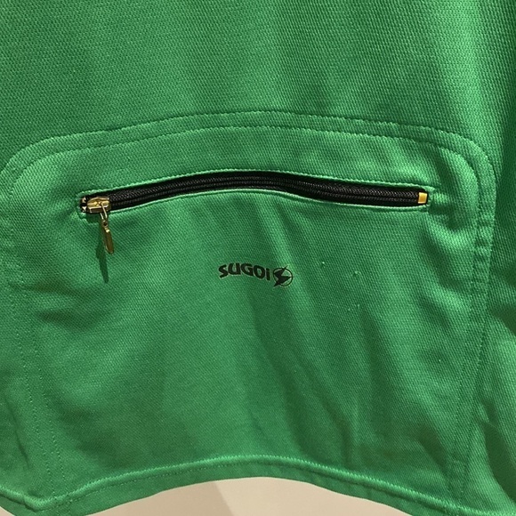 SUGOI Brand jersey jacket Green Raceway Black white checkers Mens Medium - Picture 9 of 13